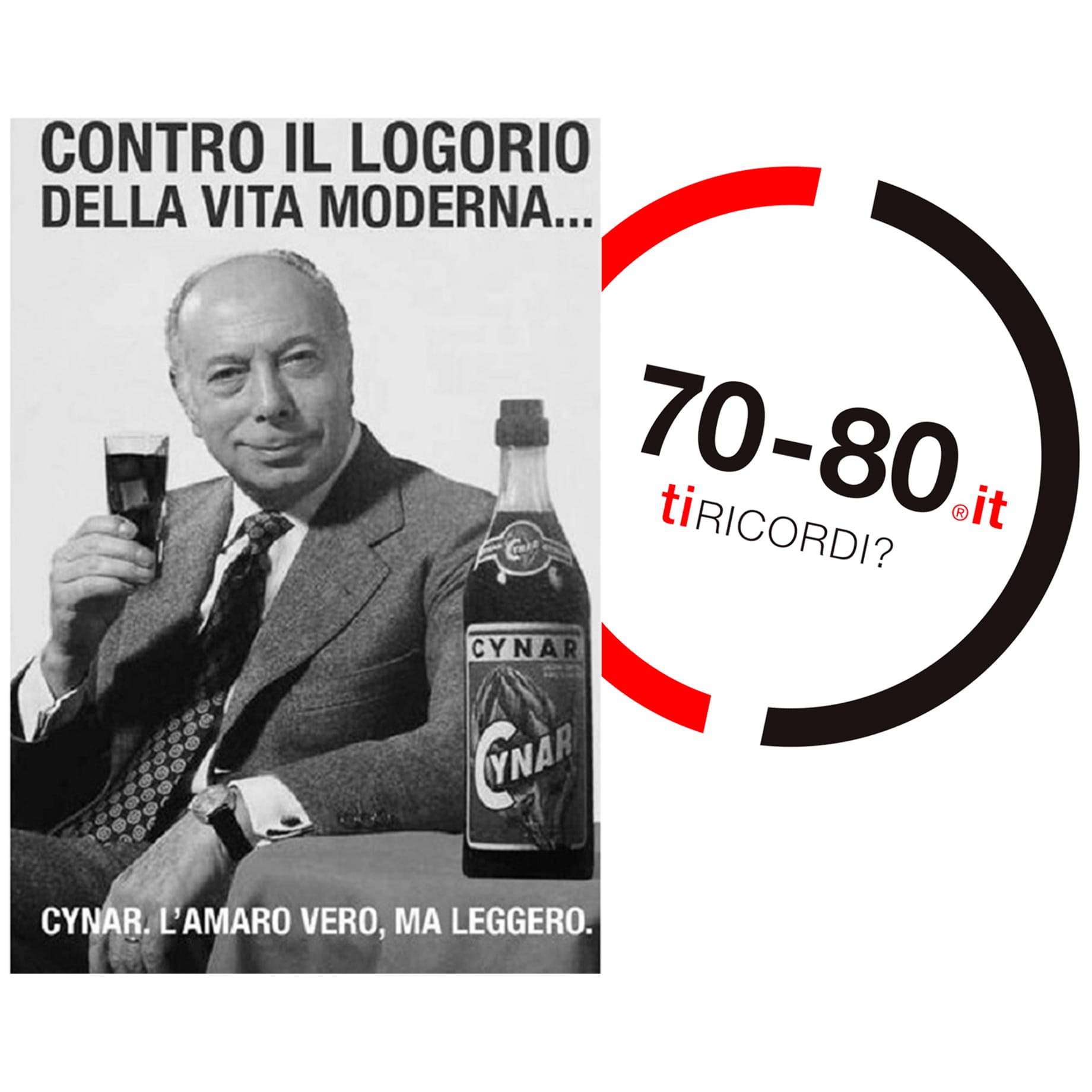 SETTANTAxOTTANTA: 1966 L'attore Ernesto Calindri diventa testimonial del Cynar che lo marchierà a vita