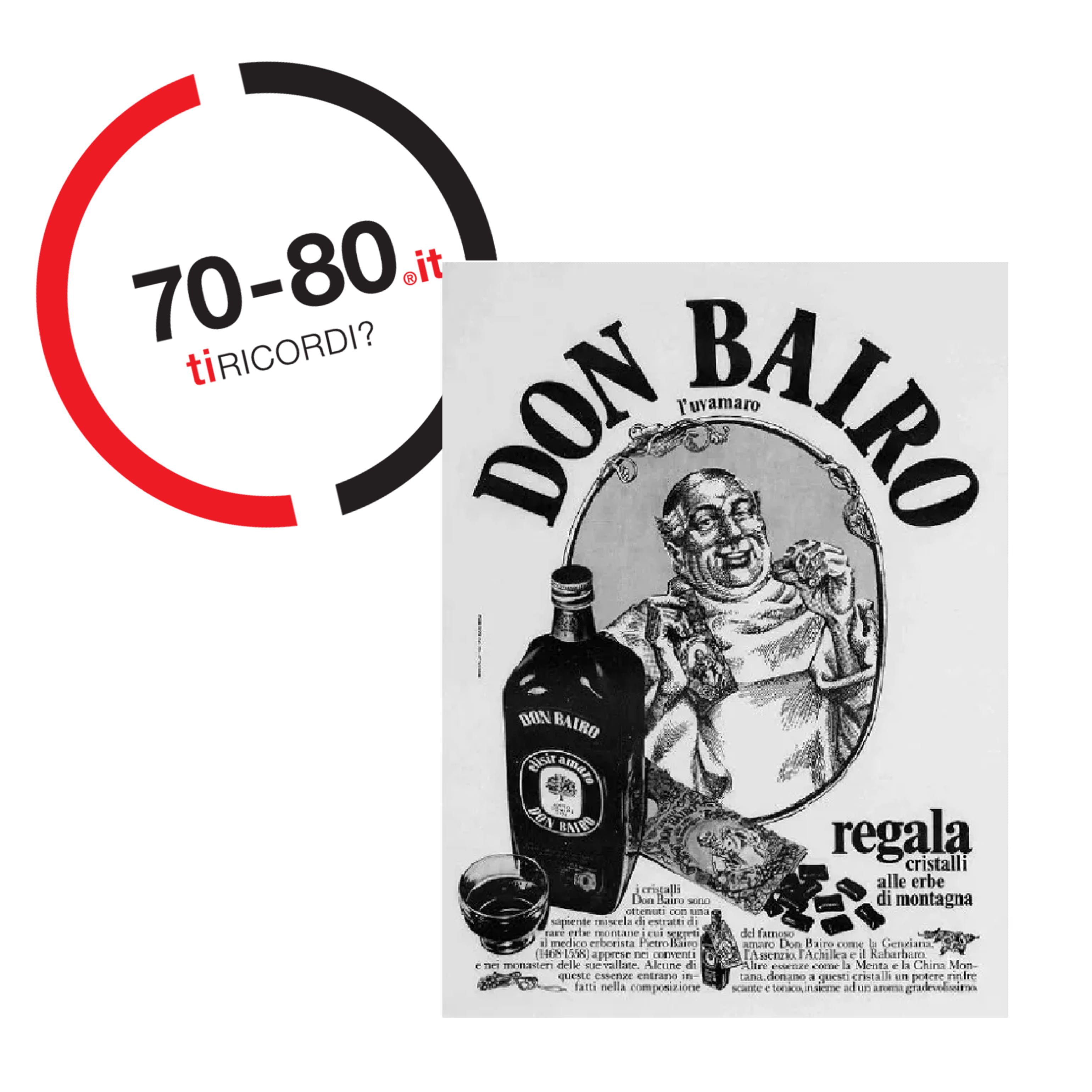 SETTANTAxOTTANTA: 1972. A Carosello si assiste alla metamorfosi dell’amaro che da Dom diventa Don Bairo