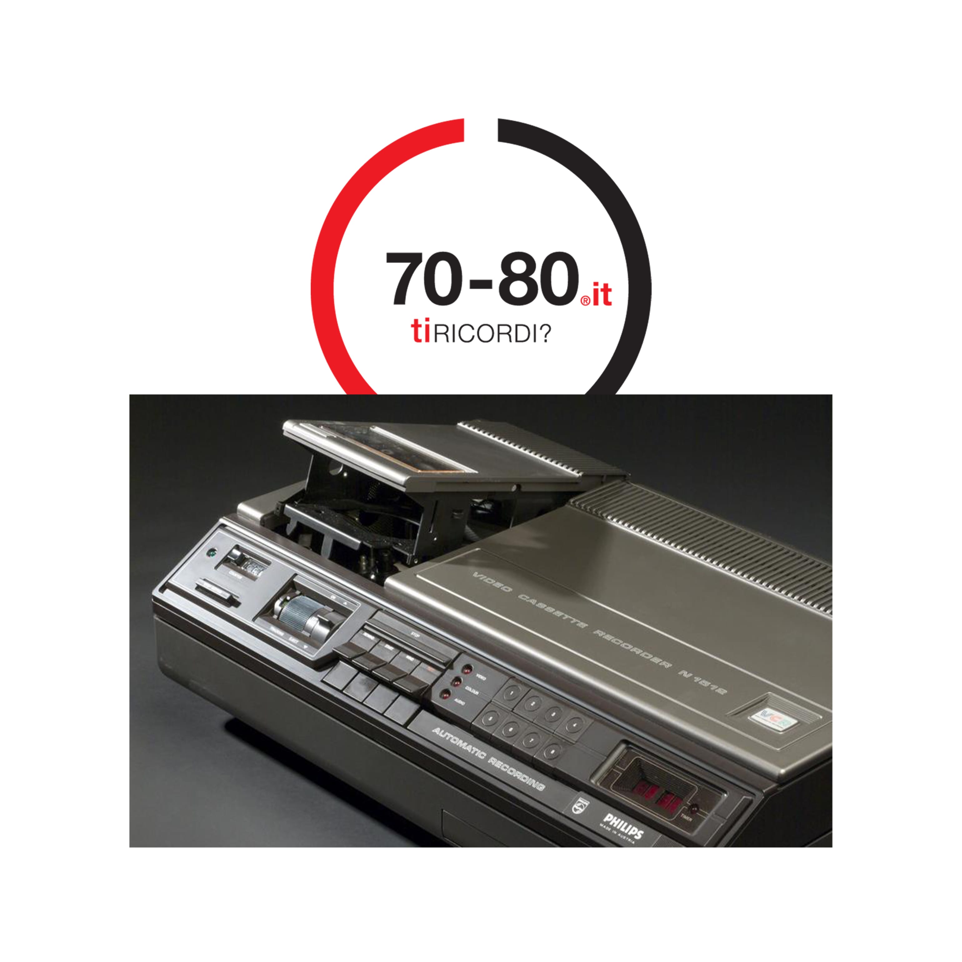 SETTANTAxOTTANTA: 1972. Philips lancia le videocassette VCR, anni prima della guerra dei formati Betamax vs VHS che vede Sony opporsi a JVC