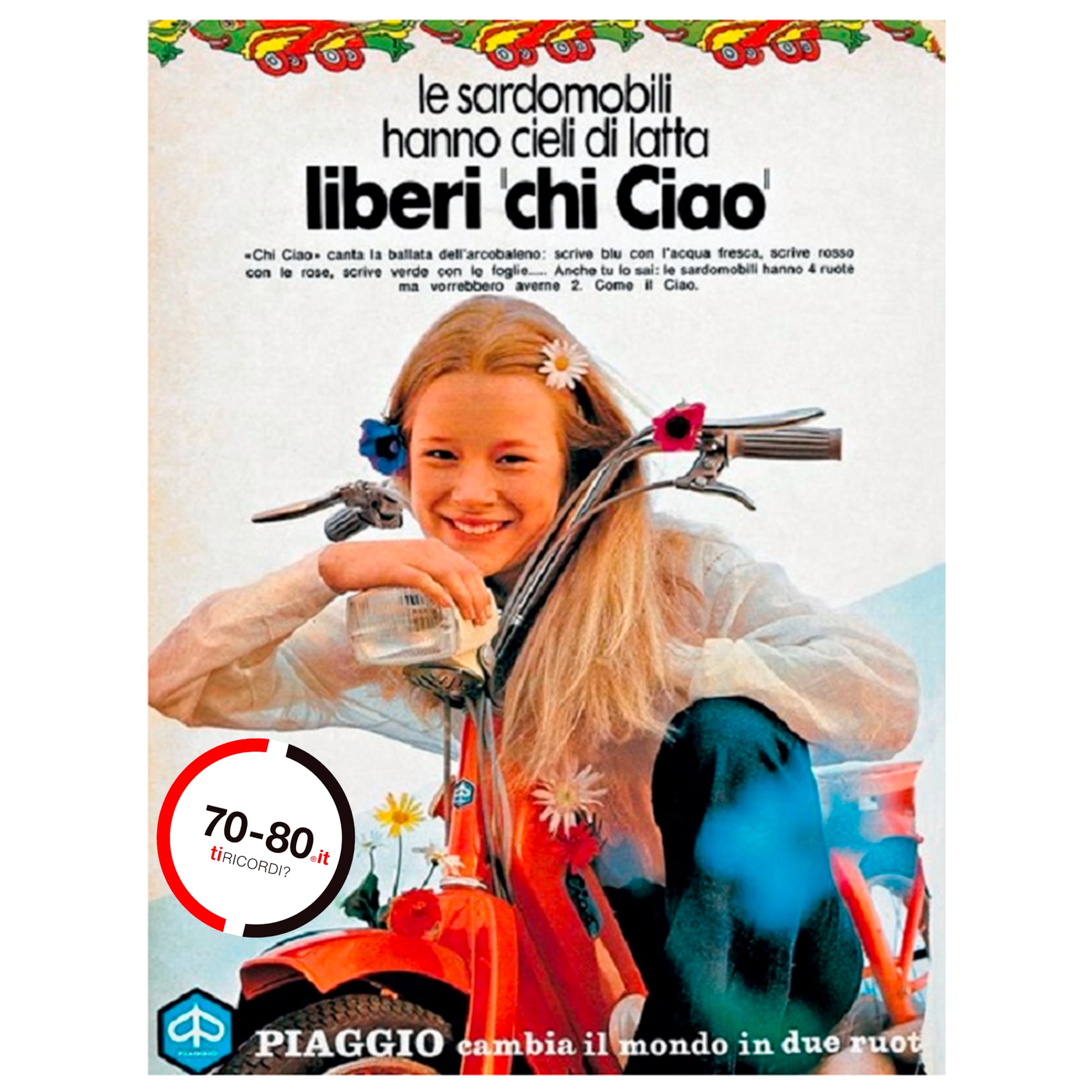 SETTANTAxOTTANTA: 1967. Ciao Piaggio la rivoluzione a due ruote ha un nome semplice e immediato. L’alternativa alle sardomobili