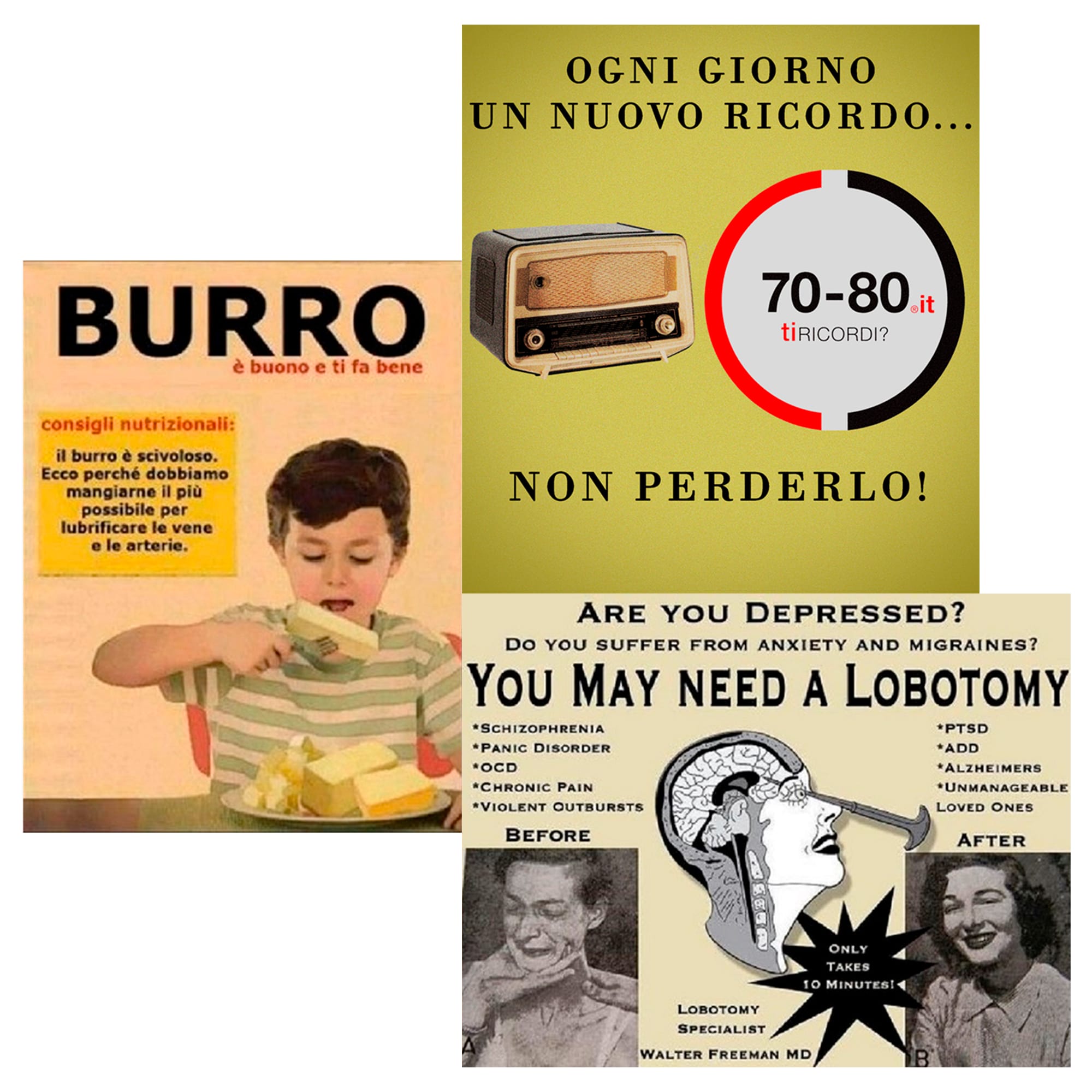 SETTANTAxOTTANTA: Anni 50-60. Le pubblicità grottesche (e ridicole) che oggi non potrebbero trovare spazio