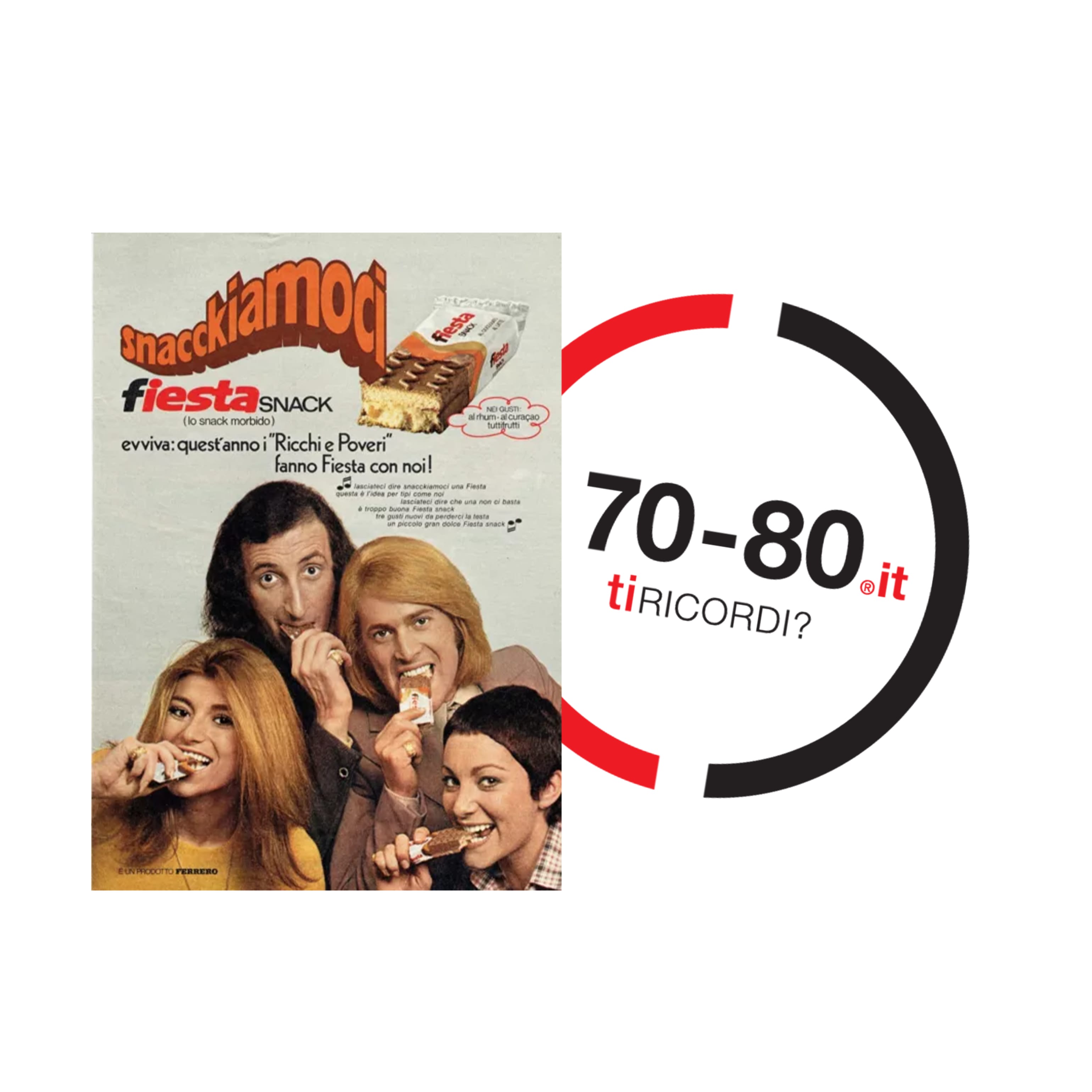 SETTANTAxOTTANTA: 1975. I Ricchi e Poveri pubblicizzano la merenda con la Fiesta