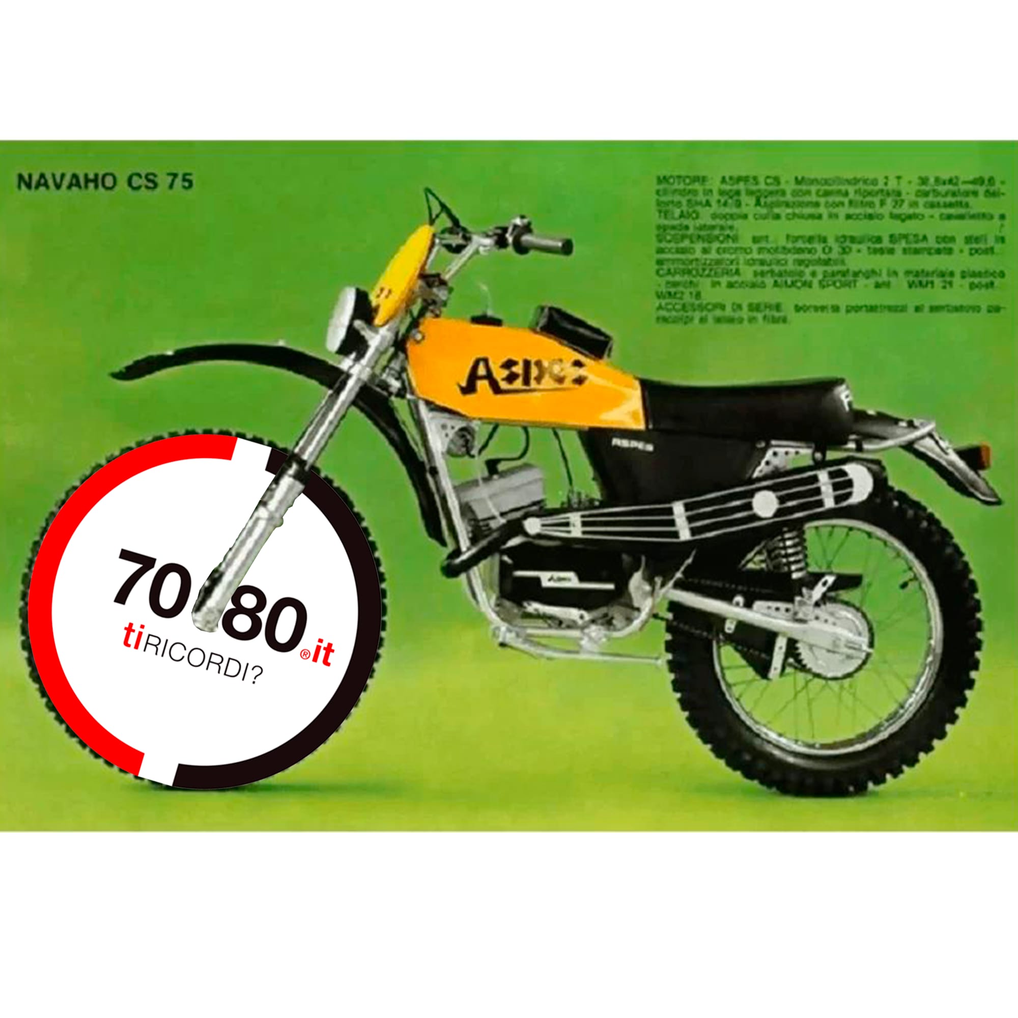 SETTANTAxOTTANTA: 1972. Debutta il Navaho, l’innovativo ciclomotore da cross con linee spigolose dell’Aspes che fa impazzire i giovani