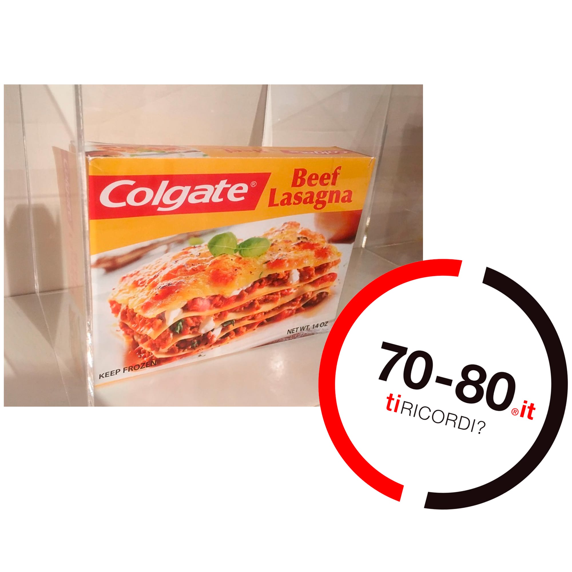 SETTANTAxOTTANTA: 1982. La Colgate promuove le lasagne surgelate. Dopo quasi 40 anni si scopre che non sono mai esistite