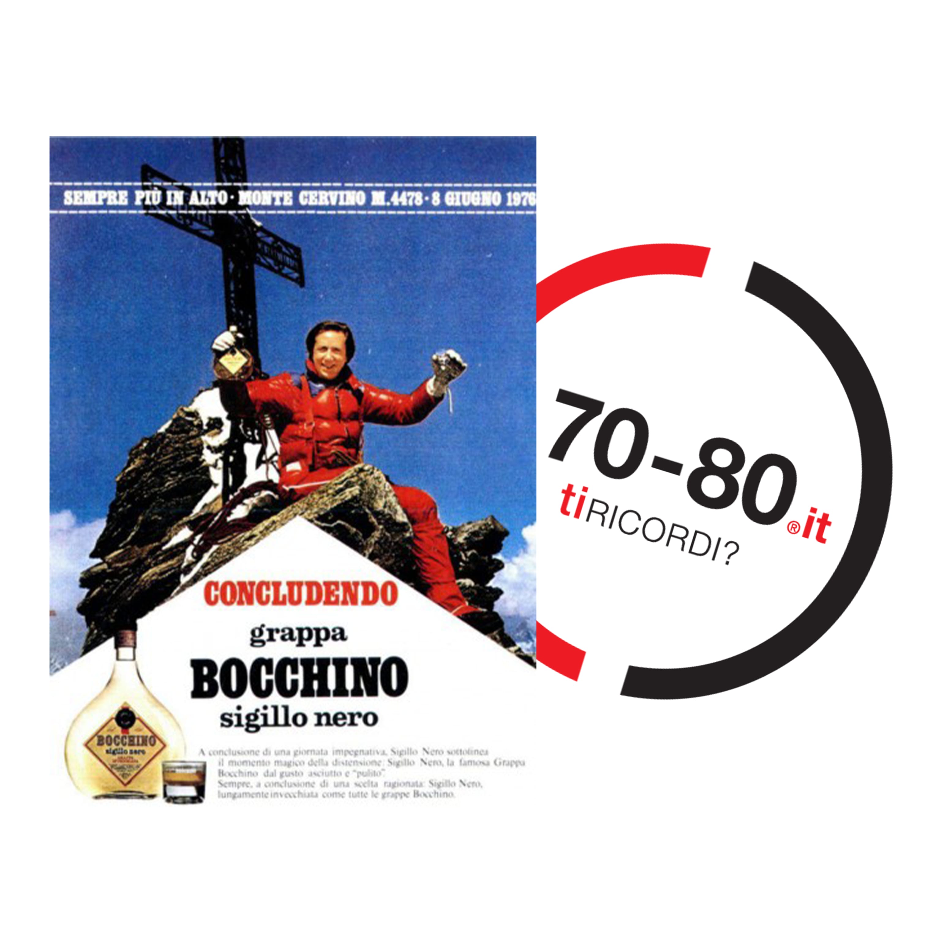 SETTANTAxOTTANTA: 1976. Quando Mike Bongiorno per girare lo spot della grappa rimase bloccato per tre ore sul Cervino